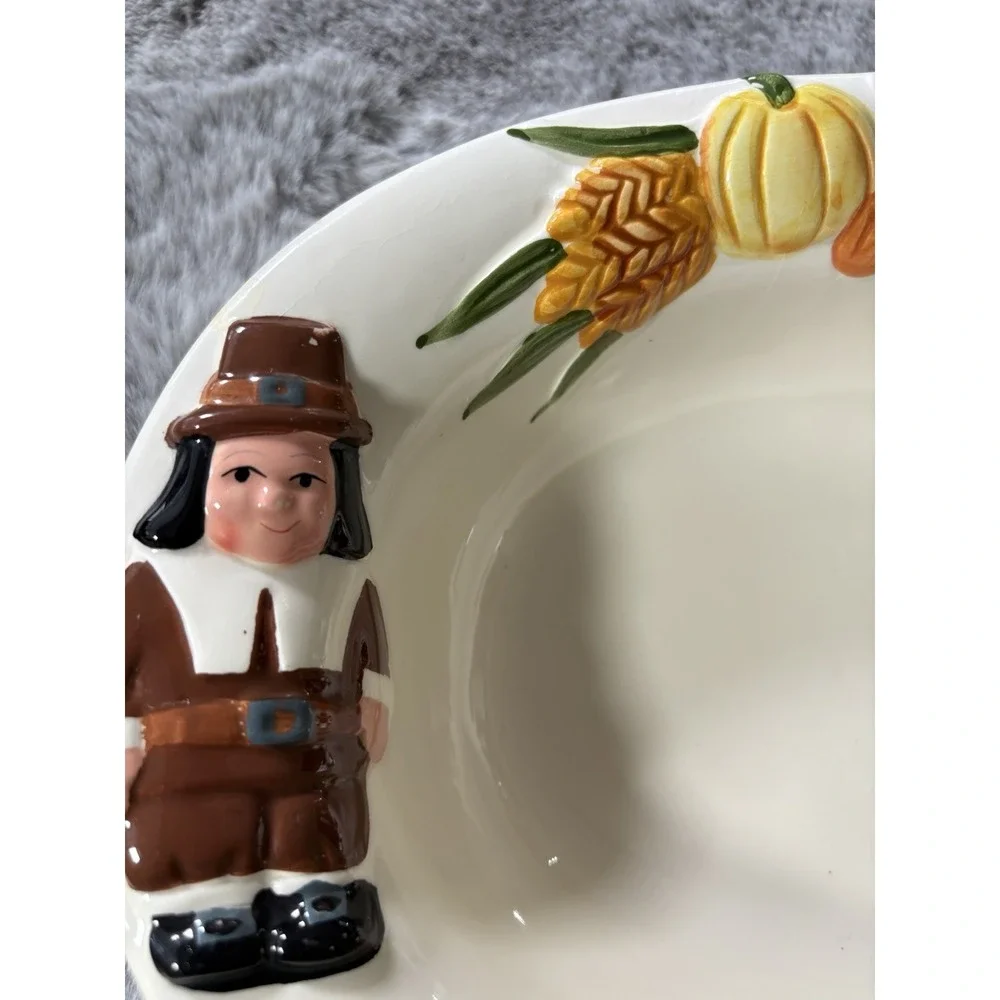 Publix‎ Thanksgiving Oval Serving Bowl Ceramic 12